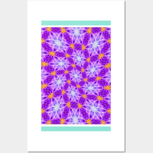 Pretty Purple Flower Pattern Posters and Art